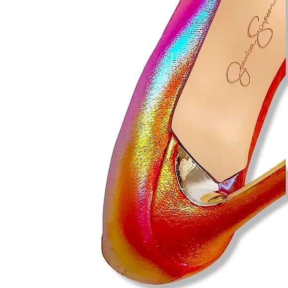 Jessica Simpson Rexha Rainbow Multi Metallic Ombre Dress Pumps, Women’s Size 6 - Picture 11 of 16